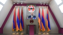 Armenia -- Armen Ashotian speaks at a news conference in Yerevan, December 6, 2019.