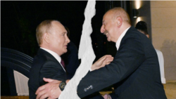 Владимир Путин и Ильхам Алиев, коллаж