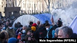 Georgia -- Rally Nika Melia's supporters tent