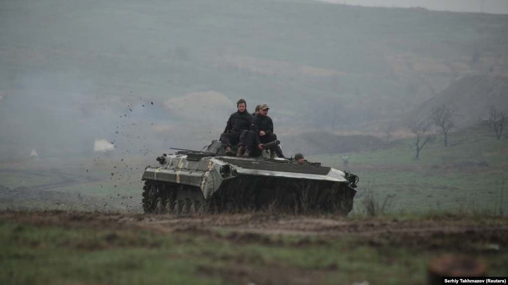 Militari ucraineni în regiunea Donețk, 20 aprilie 2021
