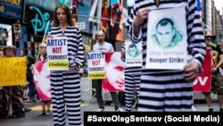 Акция в поддержку Олега Сенцова в Нью-Йорке