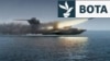 Lun-class ekranoplan during tests on the Caspian Sea in the 1980s.