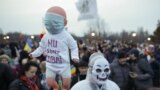 Protest față de un așa-zis proiect de vaccinare obligatorie și față de purtarea măștii în pandemie, 20 martie 2021.