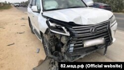 Lexus LX 570 после ДТП в на трассе Симферополь – Евпатория