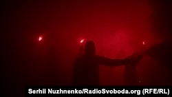 Акція «Ніч на Банковій» біля Адміністрації президента в Києві у відповідь на зростання кількості нападів на активістів, 27 вересня 2018 року