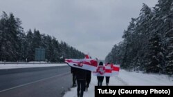 Акцыя на трасе Менск-Горадня. 31 студзеня