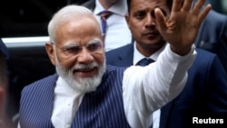 Indian Prime Minister Narendra Modi arrives in New York on June 20.