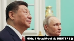 شی جین‌پینگ رهبر چین و ولادیمیر پوتین، رئیس‌جمهور روسیه(آرشیف)