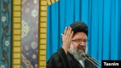 Hardliner cleric Ayatollah Ahmad Khatami leads the Friday prayer at Tehran University on November 11, 2016.