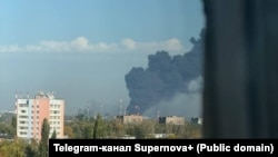"Газпром нефтехим Салават" зонасында дрон чабуулунан кийин чыккан өрт. 14-июль, 2026-жыл  