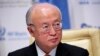 Yukiya Amano, the head of the International Atomic Energy Agency, speaks at a news conference in Abu Dhabi, October 30, 2017