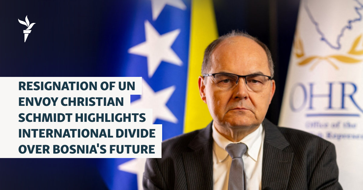 Resignation Of UN Envoy Christian Schmidt Highlights International Divide Over Bosnia's Future