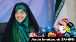Iranian Vice President for Women and Family Affairs Masoumeh Ebtekar -- seen here in 2019 -- has tested positive for the coronavirus.