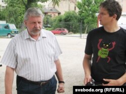 Аляксандар Мілінкевіч і Павал Мажэйка. 2010 год
