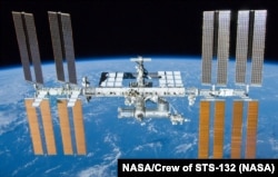   The International Space Station in an Orbit 