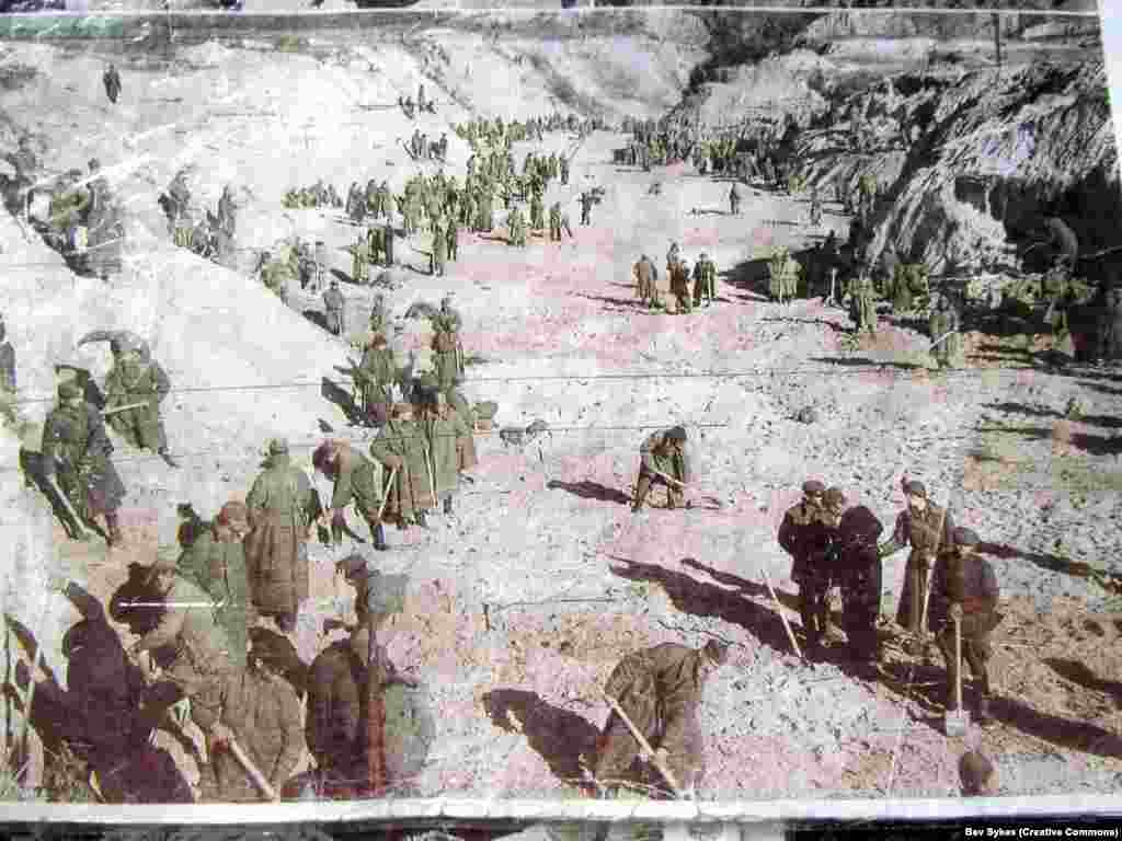 Soviet prisoners of war in the ravine after the massacre. Babi Yar continued to be used by the Nazis as a killing site for Soviet POWs, Roma, and other "undesirables." 