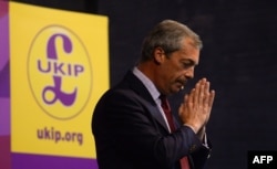 Глава партии UKIP Найджел Фарадж. Июнь 2014 года