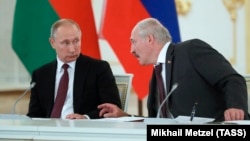 Ілюстративне фото. Президент Росії Володимир Путін і президент Білорусі Олександр Лукашенко, 2017 рік