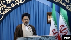 Mahmood Alavi, Iran's minister of intelligence during his Friday Prayer speech, April 19, 2019