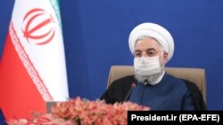 Iranian President Hassan Rohani speaks during a cabinet meeting in the capital Tehran, July 29, 2020