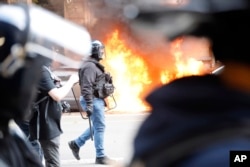 Кадър от протеста в северния град Лил.