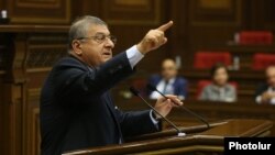 Armenia - Gagik Jahangirian, the acting head of the Supreme Judicial Council, speaks in the National Assembly, September 14, 2021.