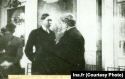 Profesorul Ion Cantacuzino și Nicolae Titulescu la Paris, 1920.