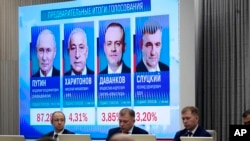 Центральна виборча комісія Росії повідомила, що за результатами голосування Володимир Путін набрав 87,28% 