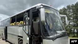 Повреждённый автобус