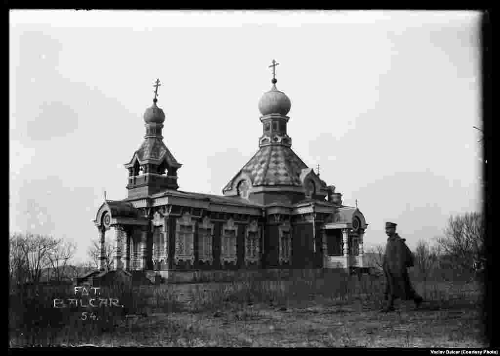 A Russian Orthodox church on Pospolov Island, Russia