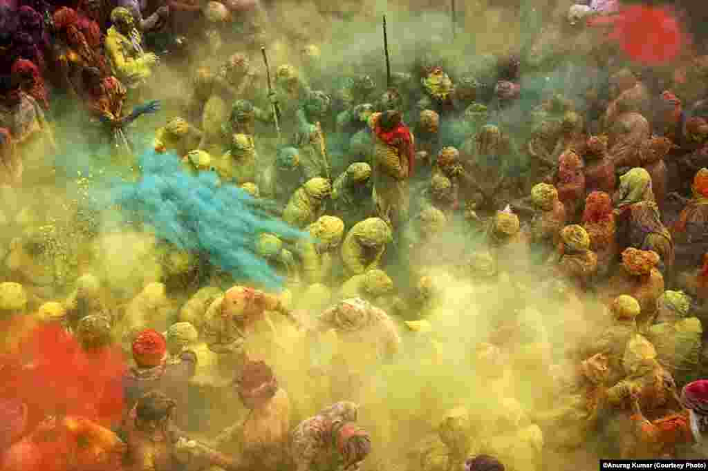 Photographer Anurag Kumar of India was selected in the Arts and Culture category for this shot of Holi, the Hindu festival of colors.