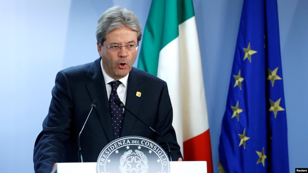 Italian Prime Minister Paolo Gentiloni (file photo)