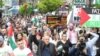 Під час одного з маршів на підтримку палестинців, Нові-Пазар, Сербія, 15 травня 2021 року