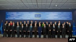 Belgjikë - Liderët e BE-së gjatë Samitit të BE-së më 14Mars2013