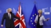 Британський прем'єр-міністр Боріс Джонсон (ліворуч) та президентка Єврокомісії Урсула фон дер Ляєн перед укладенням угоди про вихід Великої Британії з ЄС. Брюссель, 9 грудня 2020 року