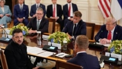 Президент України Володимир Зеленський виступає у Білому домі у Вашингтоні, округ Колумбія, США, 18 серпня 2025 року