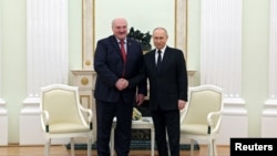 Аляксандар Лукашэнка і Ўладзімір Пуцін, Масква, 11 красавіка 2024