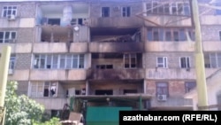 Damaged buildings after the explosion in Abadan