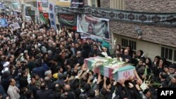 تشییع جنازه عبدالله باقری،‌ عضو سپاه که در سوریه جان باخته بود