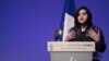 Gulalai Ismail delivers an acceptance speech after being awarded the Prize for Conflict Prevention for the work of her organization promoting women's issues and equality in Pakistan at a ceremony in Paris in November 2016.