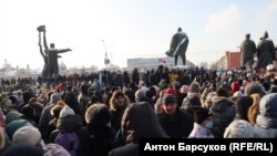 Акция протеста в Новосибирске