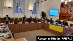 Під час конференції в чеському парламенті про підривні операції спецслужб СРСР та Росії в Європі. Прага, Чехія, 18 листопада 2024 року