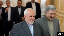 Iranian Foreign Minister Mohammad Javad Zarif arrives to meet Oman's minister of state for foreign affairs in Tehran, December 2, 2019