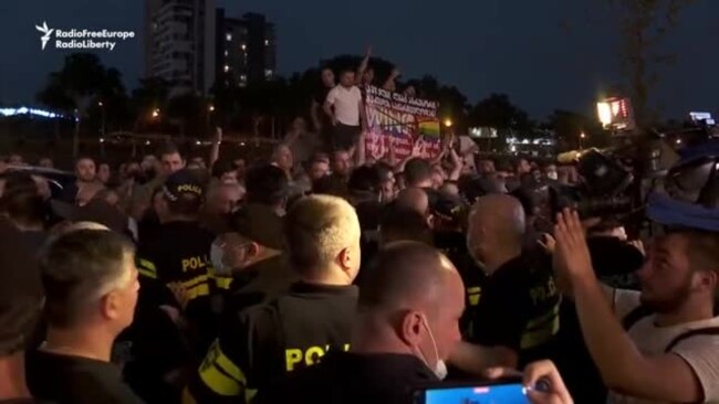 Twenty Arrested As Ultranationalists Attempt To Disrupt LGBT Event In Tbilisi