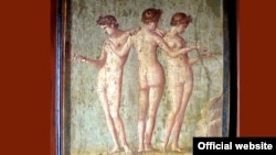 Cele trei grații, frescă din Pompei.