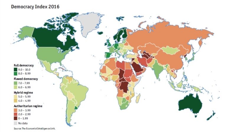 «Индекс демократии»: Казахстан остаётся в группе «авторитарных режимов»