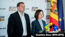 Liderii Blocului ACUM, Maia Sandu si Andrei Năstase (foto de arhivă)