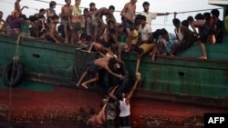 از قایق‌های مهاجران روهینگیا در آب‌های تایلند
