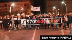 Protest '97.000 odupri se' u Podgorici