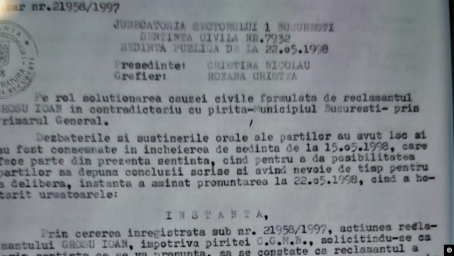 Sentința judecătorească falsificată folosită pentru obținerea terenului de aproape 2.000 de metri pătrați